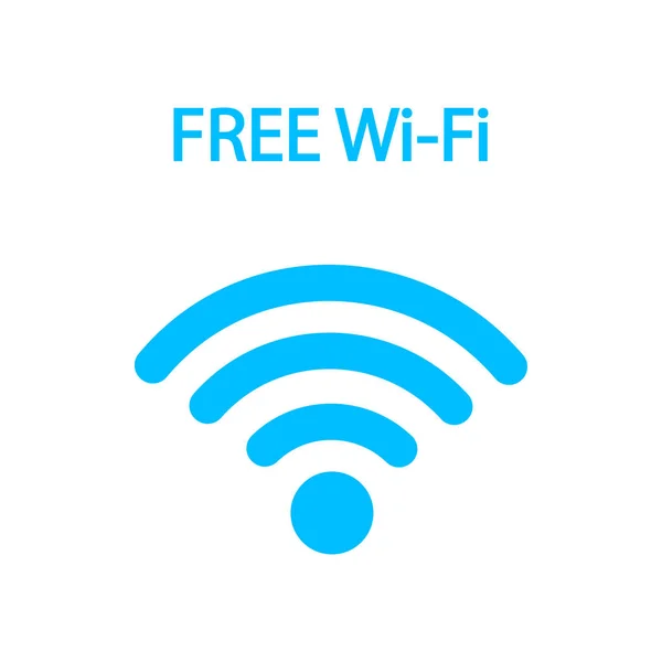 Gratis WiFi-pictogram geïsoleerd op witte achtergrond. Draadloos internet — Stockvector