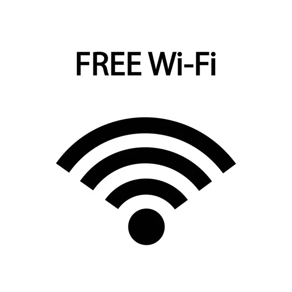 Gratis WiFi-pictogram geïsoleerd op witte achtergrond. Draadloos internet — Stockvector