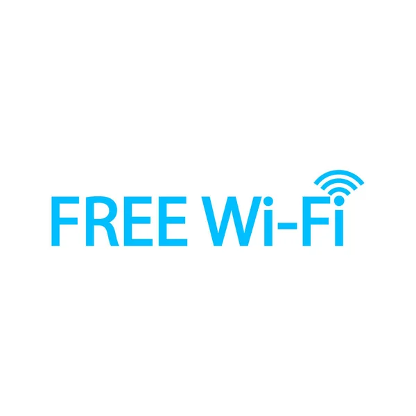 Gratis WiFi-pictogram geïsoleerd op witte achtergrond. Draadloos internet — Stockvector