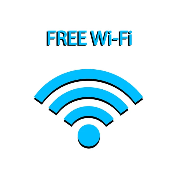 Icône WiFi gratuit isolé sur fond blanc. Internet sans fil — Image vectorielle