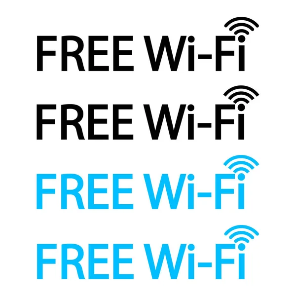 Set van gratis WiFi pictogram geïsoleerd op witte achtergrond. — Stockvector