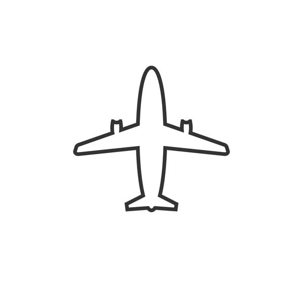 Icona aereo isolato su sfondo. Segnale aereo. Trasporti aerei. — Vettoriale Stock