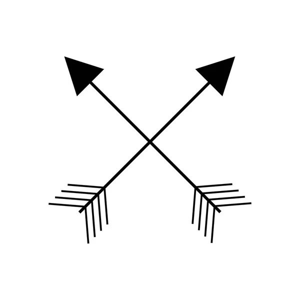 一组黑色箭头和孤立在白色背景上。部落 — 图库矢量图片