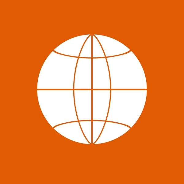 Ícone de bola de basquete isolado no fundo laranja. Logotipo desportivo — Vetor de Stock