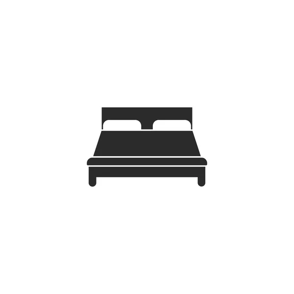 Manželská postel s matrací, polštář — Stockový vektor