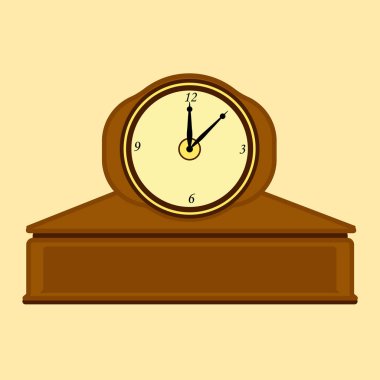 Klasik ahşap çalar saat. Geçmişi izleme zamanı