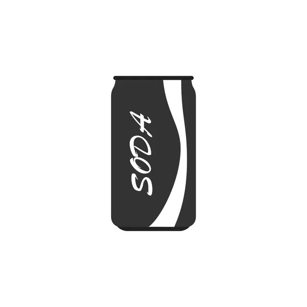 Soft soda dan cola dalam aluminium dapat diisolasi pada latar belakang putih. - Stok Vektor