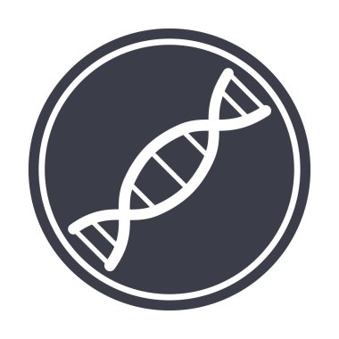 Beyaz arkaplanda DNA zinciri simgesi izole edildi. Tıbbi biyoloji kavramı