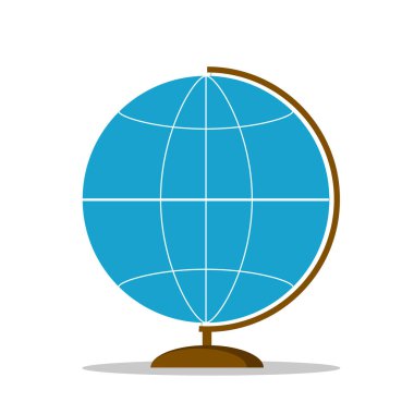 Dünya, dünya ikonu. Dünya beyaz arkaplanda izole.