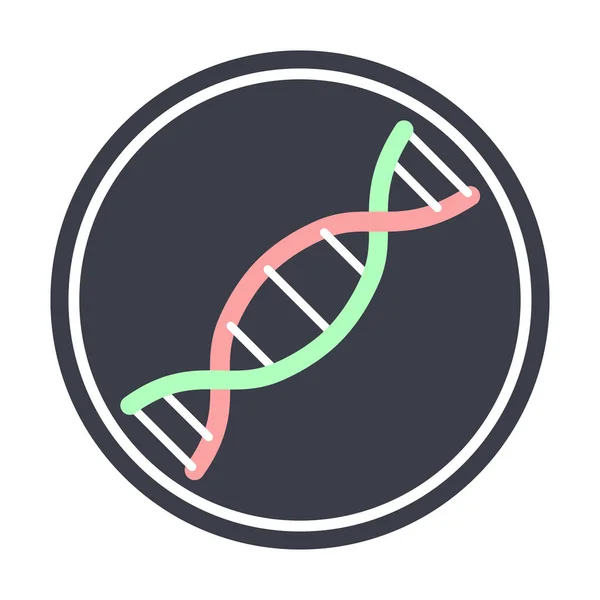 Icona catena del DNA isolata su sfondo bianco. Concetto di biologia medica — Vettoriale Stock