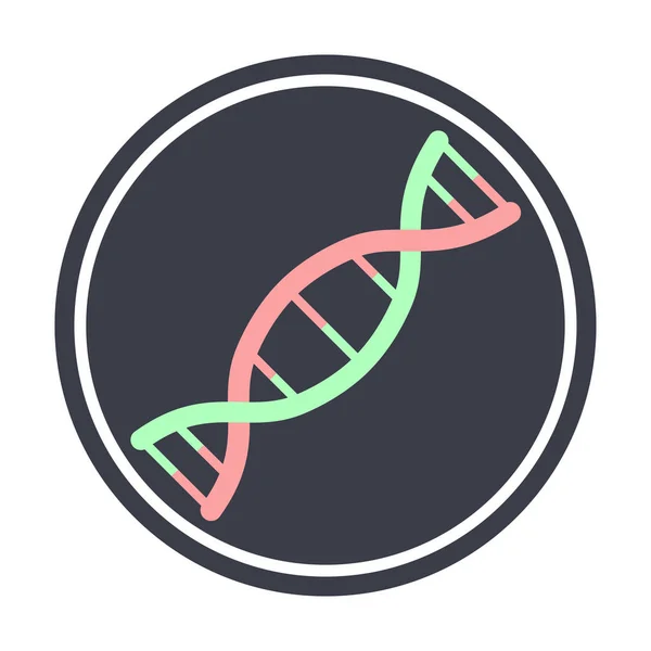 DNA ketting pictogram geïsoleerd op witte achtergrond. Begrip medische biologie — Stockvector