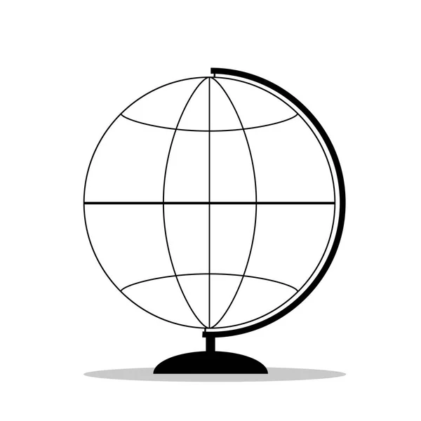 Globe, a világ ikonja. Föld elszigetelt fehér háttér. — Stock Vector