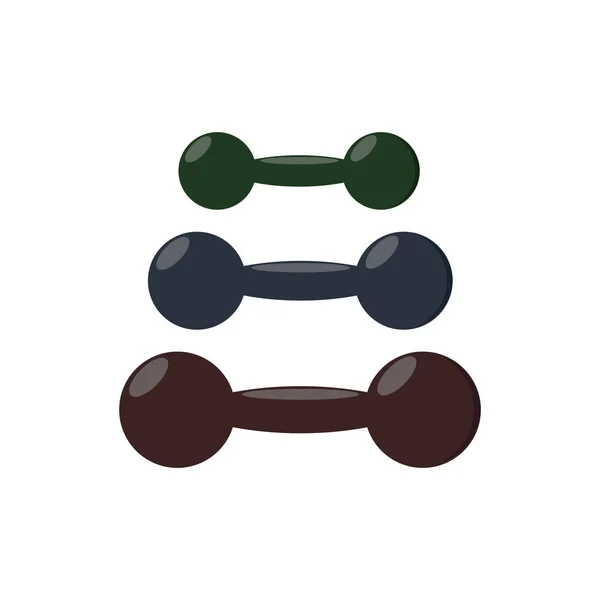 Barbell, campana aislada sobre fondo blanco, conjunto de campanas. — Vector de stock