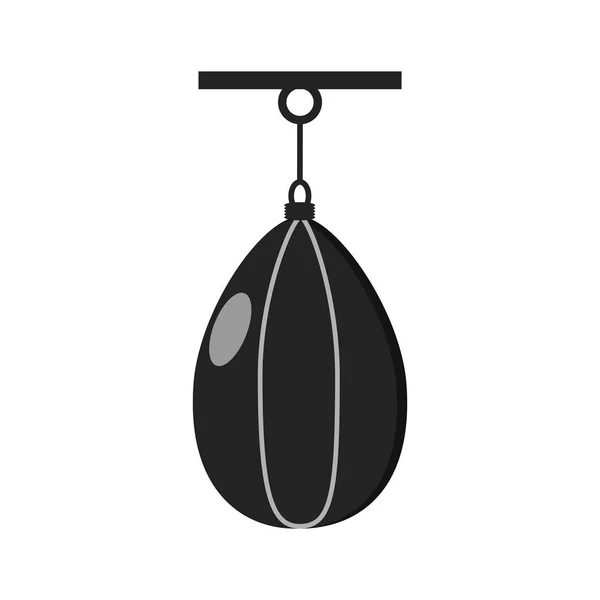 Sac de boxe isolé sur fond blanc. Concept sportif. — Image vectorielle