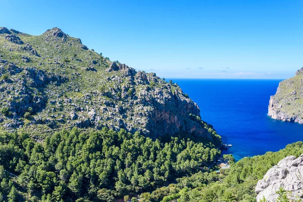 Port Calobra Bellissima Strada Costiera Paesaggio Maiorca Spagna — Foto Stock