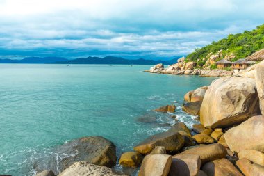 Güzel plaj sahil Vietnam - Ninh van Körfezi