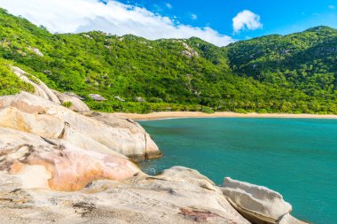 Güzel plaj sahil Vietnam - Ninh van Körfezi