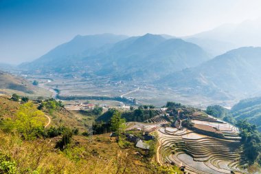 Vietnam, Sapa - Ricefields görünümünü