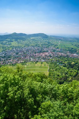 Hohenneuffen Beuren, Swabian Alb Almanya'da kalede manzara
