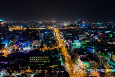 Gece, Ho Chi Minh City - Vietnam Saigon merkezi şehir