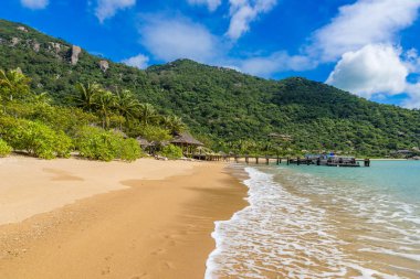 Güzel plaj sahil Vietnam - Ninh van Körfezi