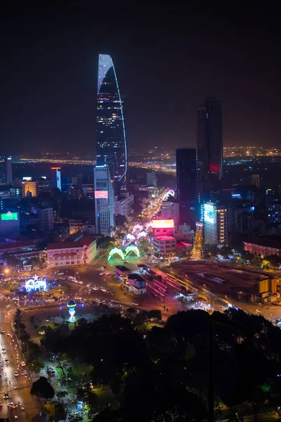 Center of Saigon City at night, Ho-Chi-Minh City - Vietnam