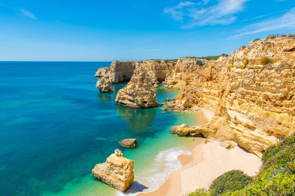 Praia Marinha Vackra Stranden Marinha Algarve Portugal — Stockfoto