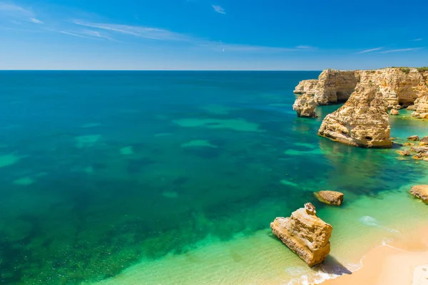 Praia Marinha Vackra Stranden Marinha Algarve Portugal — Stockfoto