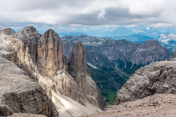 Hiking Dolomites Italy Piz Boe — Stock Photo, Image