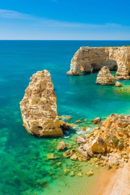 Praia da Marinha - güzel plaj Marinha Algarve, Portekiz