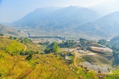 Vietnam, Sapa - Ricefields görünümünü