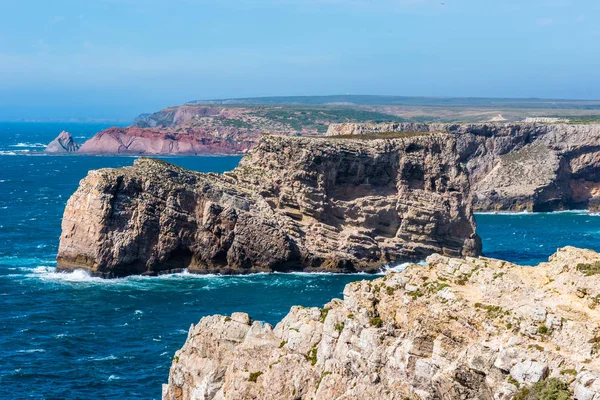 Farol Cabo Sao Vicente Portugalia — Zdjęcie stockowe