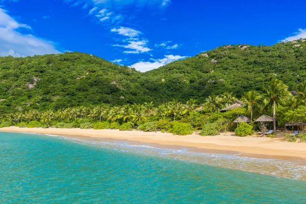 Vackra Stranden Vid Kusten Vietnam Ninh Van Bay — Stockfoto