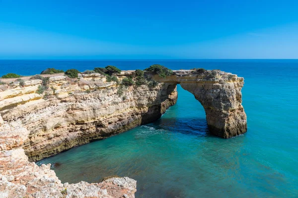 Praia Albandeira Hermosa Costa Playa Del Algarve Portugal — Foto de Stock