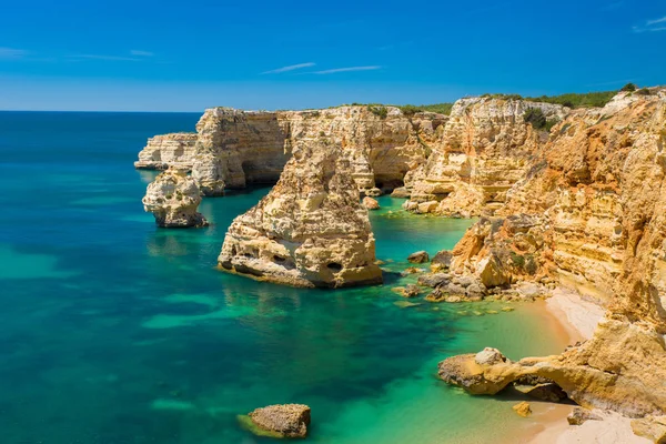 Praia Marinha Hermosa Playa Marinha Algarve Portugal — Foto de Stock