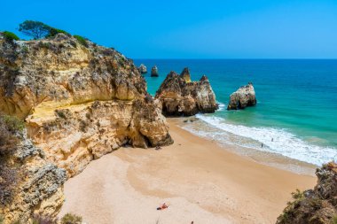 Güzel sahil Algarve, Portekiz