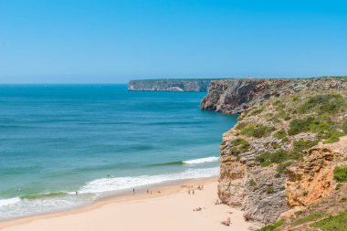 Praia yapmak Beliche - güzel sahil ve plaj Algarve, Portekiz