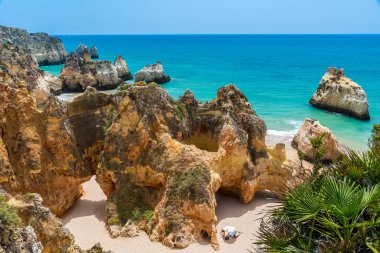 Güzel sahil Algarve, Portekiz