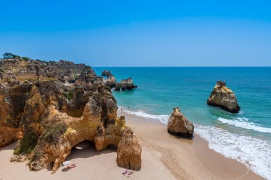 Güzel sahil Algarve, Portekiz