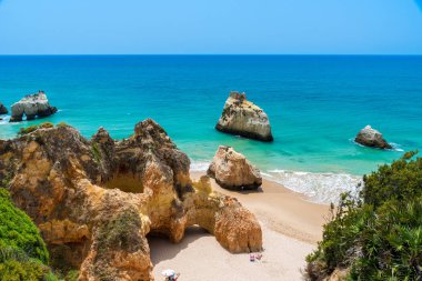 Güzel sahil Algarve, Portekiz