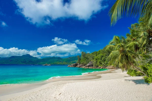 Anse Soleil Paradisstranden Den Tropiske Øya Mahe – stockfoto