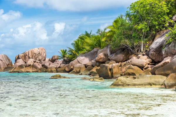 Bella Spiaggia Anse Cocos Digue Seychelles — Foto Stock