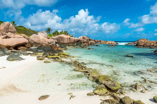Bella Spiaggia Anse Cocos Digue Seychelles — Foto Stock