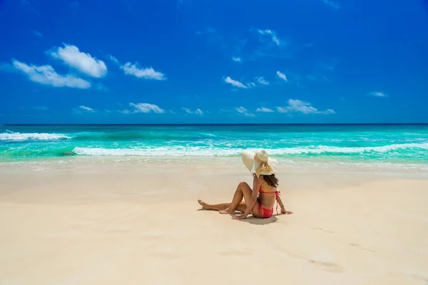 Nádherná Pláž Ostrově Mahe Seychely — Stock fotografie