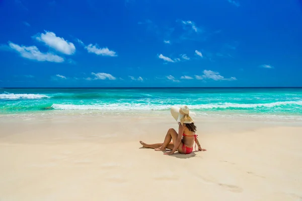 Strand Szigeten Mahe Seychelles Szigetek — Stock Fotó