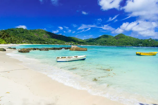 Petite Anse Bela Praia Ilha Mahe Seychelles — Fotografia de Stock