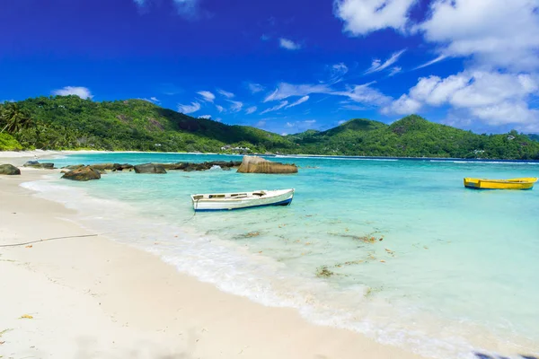 Petite Anse Hermosa Playa Isla Mahe Seychelles —  Fotos de Stock