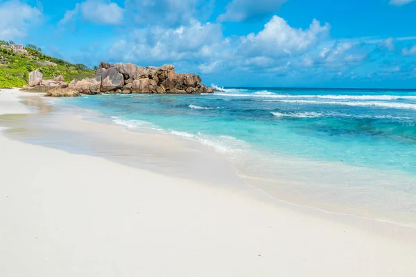 Krásná Pláž Anse Cocos Digue Seychely — Stock fotografie