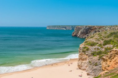 Praia yapmak Beliche - güzel sahil ve plaj Algarve, Portekiz