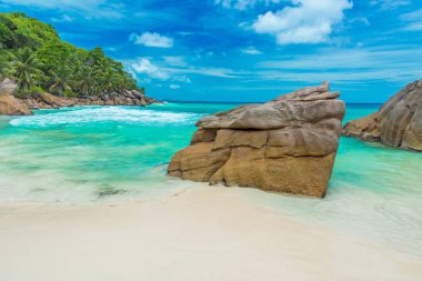 Anse Patates - La Digue, Seyşeller 'deki tropikal plaj